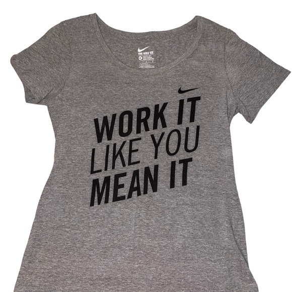 Nike Tops - Nike Women’s Short Sleeve T Shirt Heather Grey Size Medium Graphic Tee